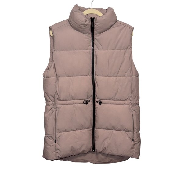 NWT Calvin Klein Jeans Womens Puffer Vest Size M Light Pink Full Zipper - Picture 1 of 8